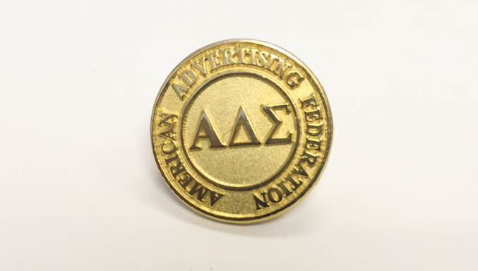 Alpha Delta Sigma Gold Lapel Pin